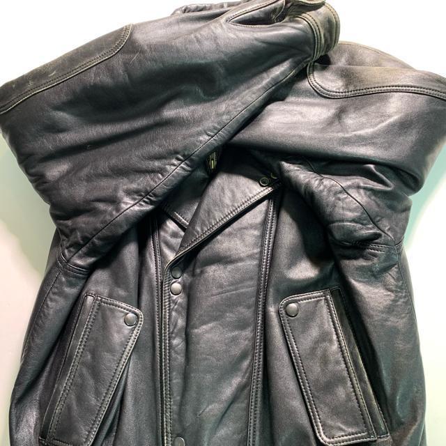 XLサイズ 本革 ダブル ライダースジャケット ブラック 黒 レザージャケット 90's 革ジャン ダブルライダースジャケット < 男性ファッション  XLサイズ 本革 ダブル ライダースジャケット ブラック 黒 レザージャケット 90's 革ジャン ダブルライダースジャケット < 男性ファッションの