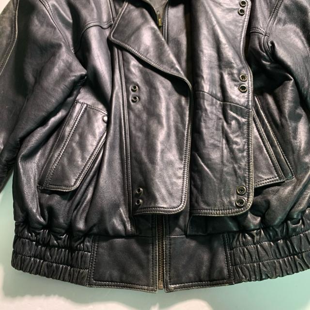 XLサイズ 本革 ダブル ライダースジャケット ブラック 黒 レザージャケット 90's 革ジャン ダブルライダースジャケット < 男性ファッション  XLサイズ 本革 ダブル ライダースジャケット ブラック 黒 レザージャケット 90's 革ジャン ダブルライダースジャケット < 男性ファッションの