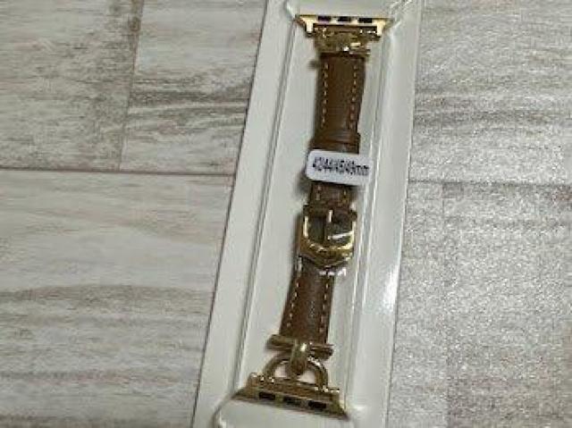 Apple Watch バンド 合皮 42/44/45mm ライトブラウン+ゴールド < 女性アクセサリー/時計 Apple Watch バンド 合皮 42/44/45mm ライトブラウン+ゴールド < 女性アクセサリー/時計の
