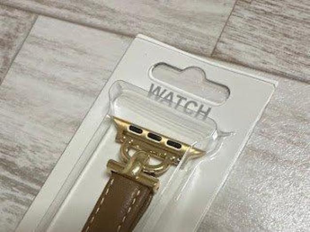 Apple Watch バンド 合皮 42/44/45mm ライトブラウン+ゴールド < 女性アクセサリー/時計 Apple Watch バンド 合皮 42/44/45mm ライトブラウン+ゴールド < 女性アクセサリー/時計の