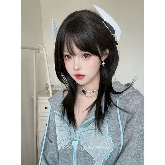 新品未使用リアルミディアムストレートウィッグナチュラルブラック < 女性ファッション 新品未使用リアルミディアムストレートウィッグナチュラルブラック < 女性ファッションの