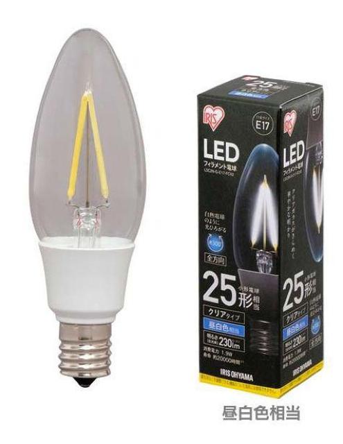 �V�i���A�C���X�I�[���}��LED�d�� �t�B�������g E17���� 25�`�����������F �N���A�^�C�v LDC2N-G-E17-FCV2  �� �Ɠd/AV�� 