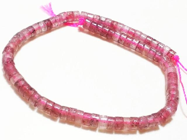 天然石★ピンクエピドート 4mmロンデル 半連 < 女性アクセサリー/時計 天然石★ピンクエピドート 4mmロンデル 半連 < 女性アクセサリー/時計の