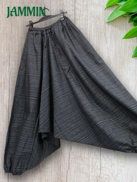 織り柄サルエルパンツ 黒 アジアン エスニック ヒッピー 男女兼用 < 男性ファッション 織り柄サルエルパンツ 黒 アジアン エスニック ヒッピー 男女兼用 < 男性ファッションの