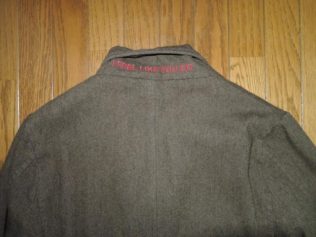 HYSTERIC GLAMOUR ヒステリックグラマー ウール混 テーラード系ジャケット S 裏地ボーダー柄 < ブランド  HYSTERIC GLAMOUR ヒステリックグラマー ウール混 テーラード系ジャケット S 裏地ボーダー柄 < ブランドの