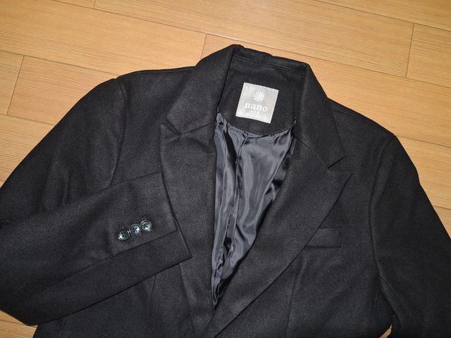 新品ナノユニバースnano・universeチェスターコートS黒メルトン < ブランド  新品ナノユニバースnano・universeチェスターコートS黒メルトン < ブランドの