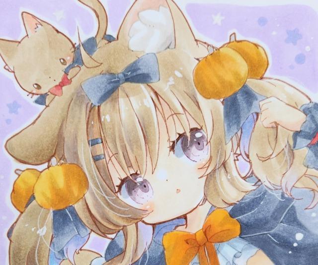 イラスト原画:ハロウィン猫魔女さん < アニメ/コミック/キャラクター  イラスト原画:ハロウィン猫魔女さん < アニメ/コミック/キャラクターの