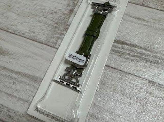 Apple Watch バンド 合皮 38/40/41mm グリーン+シルバー < 女性アクセサリー/時計 Apple Watch バンド 合皮 38/40/41mm グリーン+シルバー < 女性アクセサリー/時計の