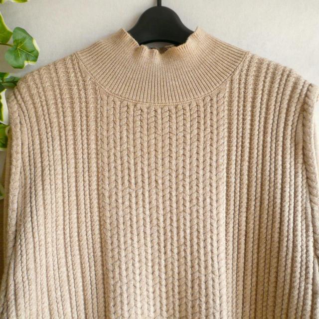 新品 9948 ML ニット セットアップ ベージュ 秋 冬 レディース ケーブル編みハイネックニットベスト ニットワンピース < 女性ファッション 新品 9948 ML ニット セットアップ ベージュ 秋 冬 レディース ケーブル編みハイネックニットベスト ニットワンピース < 女性ファッションの