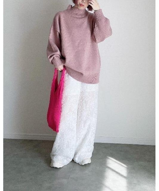 Yucca天竺ハイネックチュニックセーターオフホワイト / FREE < 女性ファッション Yucca天竺ハイネックチュニックセーターオフホワイト / FREE < 女性ファッションの