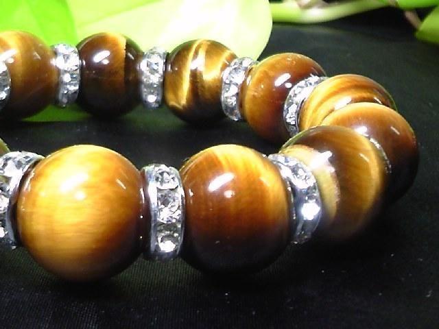 天然石☆タイガーアイ虎目石14ミリ§銀ロンデル数珠 < 女性アクセサリー/時計  天然石☆タイガーアイ虎目石14ミリ§銀ロンデル数珠 < 女性アクセサリー/時計の