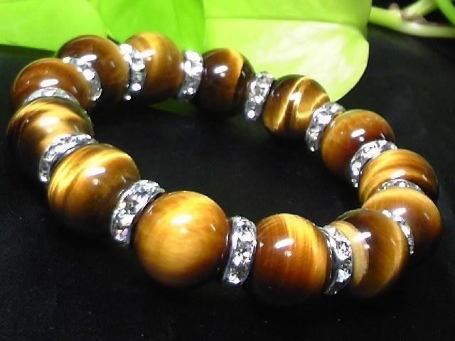 天然石☆タイガーアイ虎目石14ミリ§銀ロンデル数珠 < 女性アクセサリー/時計  天然石☆タイガーアイ虎目石14ミリ§銀ロンデル数珠 < 女性アクセサリー/時計の