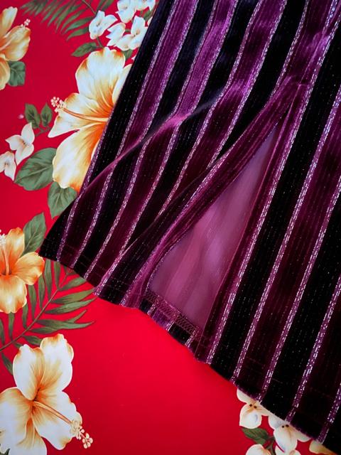 新品未使用☆as know as☆ベロア地エンジ×黒ストライプスカート < ブランド  新品未使用☆as know as☆ベロア地エンジ×黒ストライプスカート < ブランドの