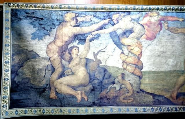 イタリア製 大 タペストリー アダムとイブ ミケランジェロ 名画 < ホビー  イタリア製 大 タペストリー アダムとイブ ミケランジェロ 名画 < ホビーの