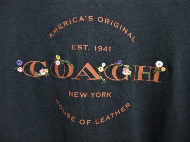 ☆COACH コーチ ビッグ ロゴ プリント 刺繍 Tシャツ 半袖/メンズ/XS☆ブラック < ブランド ☆COACH コーチ ビッグ ロゴ プリント 刺繍 Tシャツ 半袖/メンズ/XS☆ブラック < ブランドの