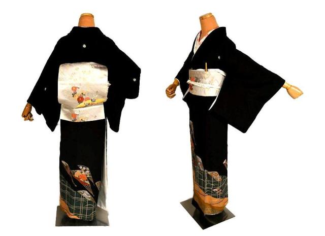 【最高級】新品同様 金駒シシュウ 比翼付 黒留袖・袋帯5点セット 身丈152cm 裄丈63.5cm 長さ439cm T3445 < 女性ファッション  【最高級】新品同様 金駒シシュウ 比翼付 黒留袖・袋帯5点セット 身丈152cm 裄丈63.5cm 長さ439cm T3445 < 女性ファッションの