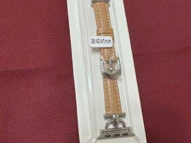 Apple Watch バンド 合皮 38/40/41mm ライトカーキ+シルバー < 女性アクセサリー/時計 Apple Watch バンド 合皮 38/40/41mm ライトカーキ+シルバー < 女性アクセサリー/時計の