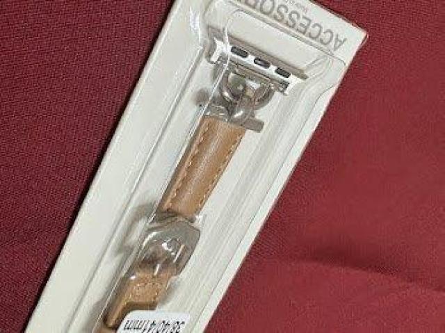 Apple Watch バンド 合皮 38/40/41mm ライトカーキ+シルバー < 女性アクセサリー/時計 Apple Watch バンド 合皮 38/40/41mm ライトカーキ+シルバー < 女性アクセサリー/時計の