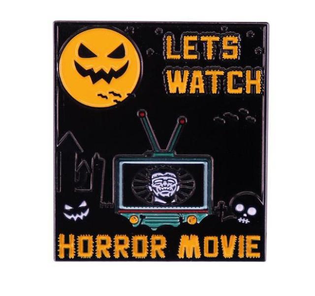 新品「ホラー映画観ようぜ!」ピンブローチ ピンバッジ  < 男性アクセサリー/時計  新品「ホラー映画観ようぜ!」ピンブローチ ピンバッジ   < 男性アクセサリー/時計の