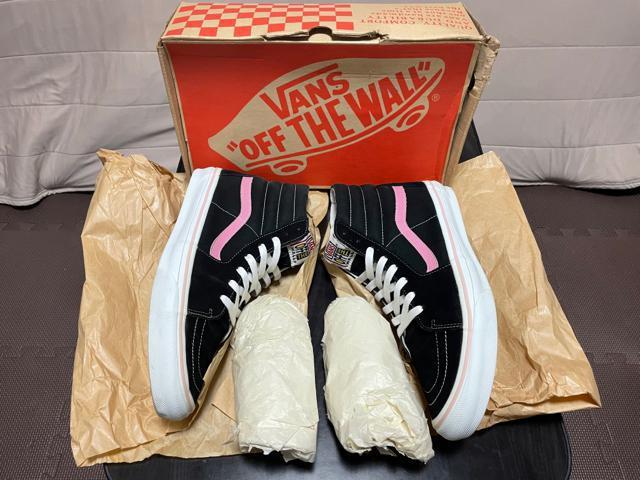 fbhXgbN@90N@VANS  Sk8-Hi V38-90BP Blk/Blk V-Bpink F/B.Pink  A  uh 