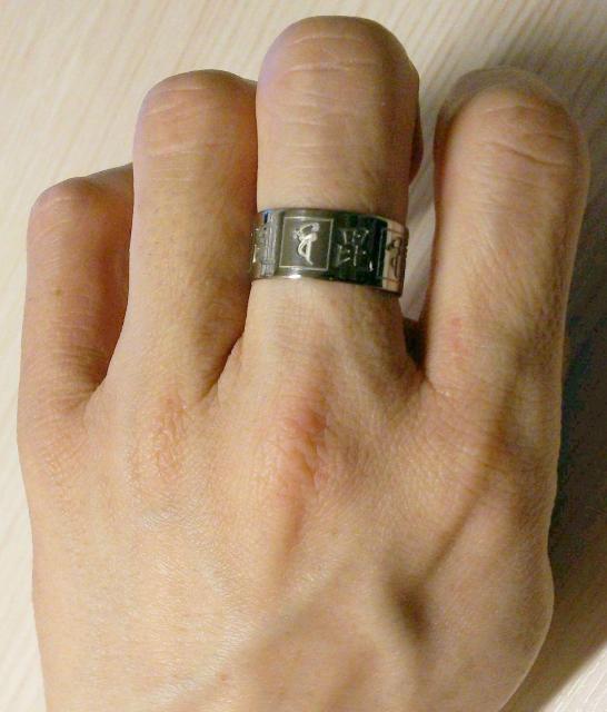 毘沙門天 チタンリング 25号 仏教美術 < 男性アクセサリー/時計  毘沙門天 チタンリング 25号 仏教美術 < 男性アクセサリー/時計の