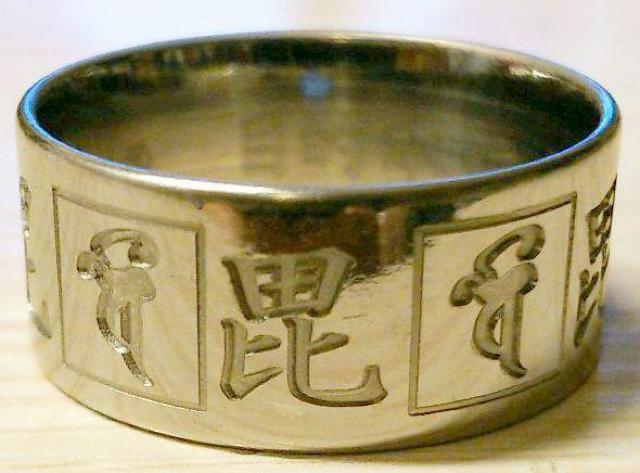 毘沙門天 チタンリング 25号 仏教美術 < 男性アクセサリー/時計  毘沙門天 チタンリング 25号 仏教美術 < 男性アクセサリー/時計の