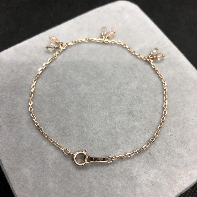 即決 SILVER 925 ピンクゴールドカラー ブレスレット < 女性アクセサリー/時計 即決 SILVER 925 ピンクゴールドカラー ブレスレット < 女性アクセサリー/時計の