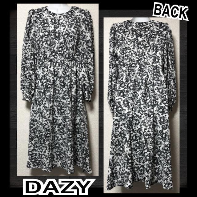【新品/DAZY/L】カスレフラワー柄ロング丈ブラウスワンピース < 女性ファッション  【新品/DAZY/L】カスレフラワー柄ロング丈ブラウスワンピース  < 女性ファッションの