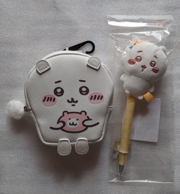 ちいかわポーチ(GU)&ちいかわふわふわマスコットボールペン(金木犀) A点セット < アニメ/コミック/キャラクター ちいかわポーチ(GU)&ちいかわふわふわマスコットボールペン(金木犀) A点セット < アニメ/コミック/キャラクターの