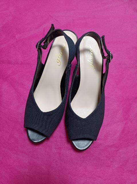 オープントゥバックストラップパンプス〓★新品同様★ < 女性ファッション  オープントゥバックストラップパンプス〓★新品同様★ < 女性ファッションの