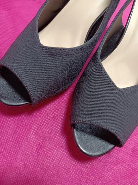 オープントゥバックストラップパンプス〓★新品同様★ < 女性ファッション  オープントゥバックストラップパンプス〓★新品同様★ < 女性ファッションの