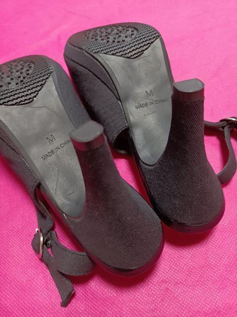 オープントゥバックストラップパンプス〓★新品同様★ < 女性ファッション  オープントゥバックストラップパンプス〓★新品同様★ < 女性ファッションの