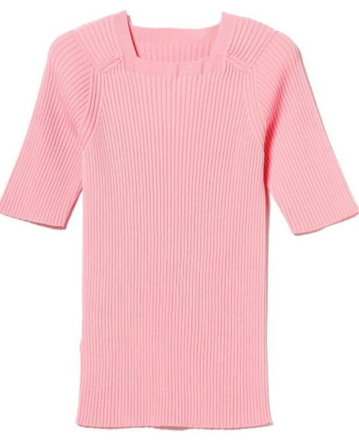 レディース スクエアカラー ハーフスリーブ ニット < 女性ファッション  レディース スクエアカラー ハーフスリーブ ニット  < 女性ファッションの