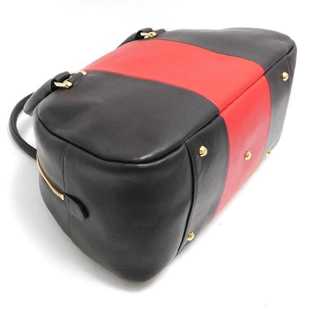 1000円美品 Kitamura キタムラ ボストンバッグ ハンドバッグ レザー 濃茶&赤 < ブランド 1000円美品 Kitamura キタムラ ボストンバッグ ハンドバッグ レザー 濃茶&赤 < ブランドの