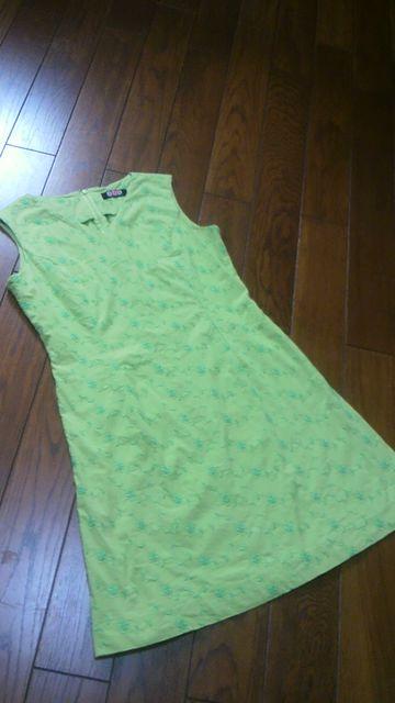 【美品即決】DDD STUDIE◆フラワー刺繍◆洗練新緑ワンピ&チュニ < 女性ファッション 【美品即決】DDD STUDIE◆フラワー刺繍◆洗練新緑ワンピ&チュニ < 女性ファッションの