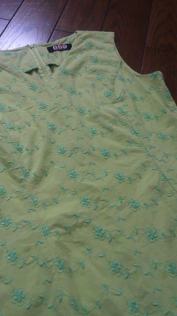 【美品即決】DDD STUDIE◆フラワー刺繍◆洗練新緑ワンピ&チュニ < 女性ファッション 【美品即決】DDD STUDIE◆フラワー刺繍◆洗練新緑ワンピ&チュニ < 女性ファッションの