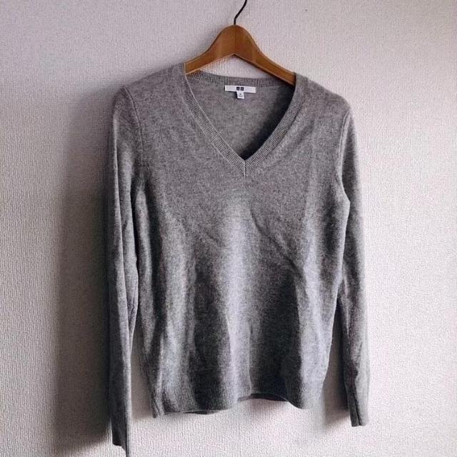 ◆UNIQLO/ユニクロ◆カシミヤ100%Vネックニット★グレーM♪状態○ < ブランド  ◆UNIQLO/ユニクロ◆カシミヤ100%Vネックニット★グレーM♪状態○  < ブランドの