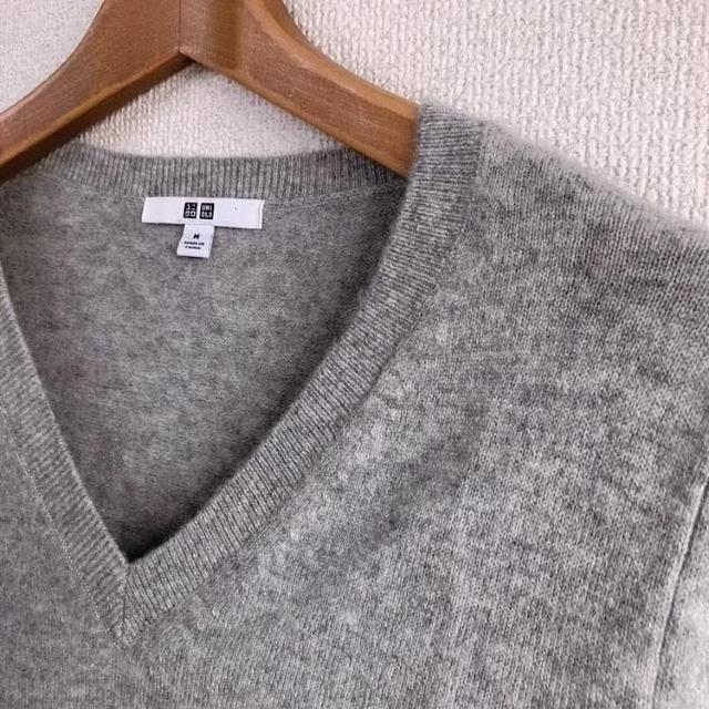 ◆UNIQLO/ユニクロ◆カシミヤ100%Vネックニット★グレーM♪状態○ < ブランド  ◆UNIQLO/ユニクロ◆カシミヤ100%Vネックニット★グレーM♪状態○ < ブランドの