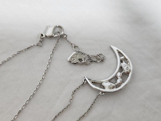 正規レア スワロフスキー クレセントムーン チェーンネックレス ビジュークリスタル オープンアート ハーフムーン 三日月 調節可 < 女性アクセサリー/時計  正規レア スワロフスキー クレセントムーン チェーンネックレス ビジュークリスタル オープンアート ハーフムーン 三日月 調節可 < 女性アクセサリー/時計の