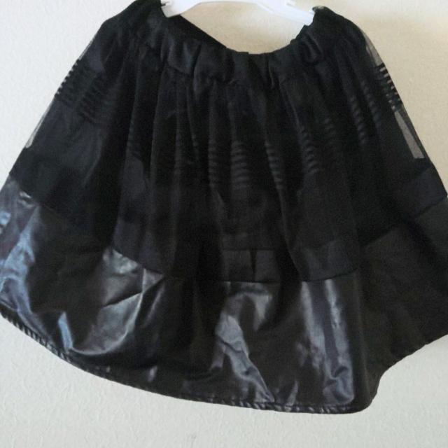 ふんわり異素材ミニスカート < キッズ/ベビー ふんわり異素材ミニスカート < キッズ/ベビーの