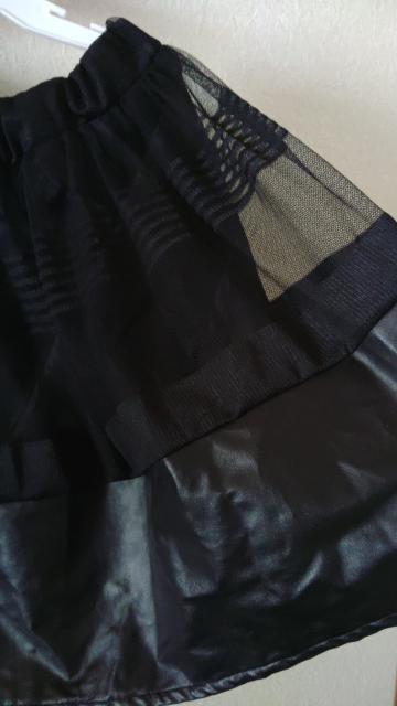 ふんわり異素材ミニスカート < キッズ/ベビー ふんわり異素材ミニスカート < キッズ/ベビーの