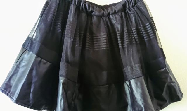 ふんわり異素材ミニスカート < キッズ/ベビー ふんわり異素材ミニスカート < キッズ/ベビーの