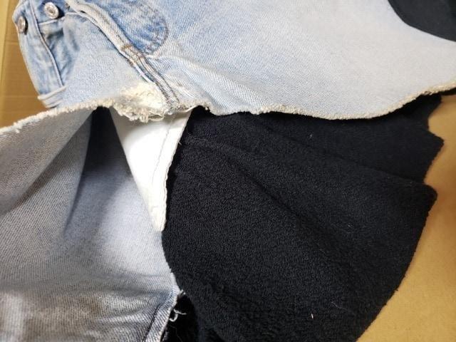 デニムと黒のフリルミニスカート < 女性ファッション デニムと黒のフリルミニスカート < 女性ファッションの