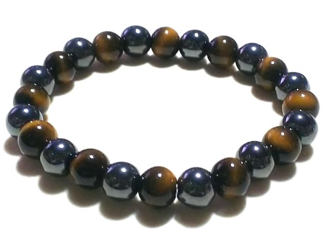 天然石★タイガーアイ&ヘマタイト 8mm ブレス < 女性アクセサリー/時計 天然石★タイガーアイ&ヘマタイト 8mm ブレス < 女性アクセサリー/時計の