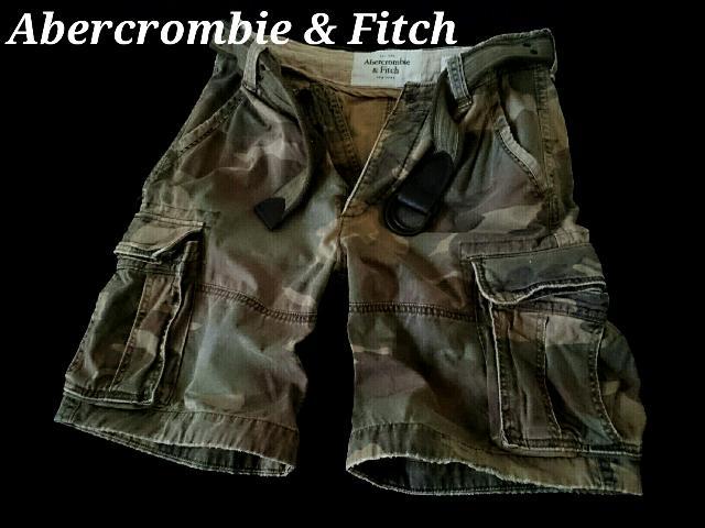 yAbercrombie & FitchzAoN@Vintage Destroy xgtJ[SV[c 34/Camo   uh 