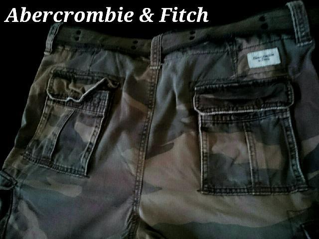 yAbercrombie & FitchzAoN@Vintage Destroy xgtJ[SV[c 34/Camo  uh 