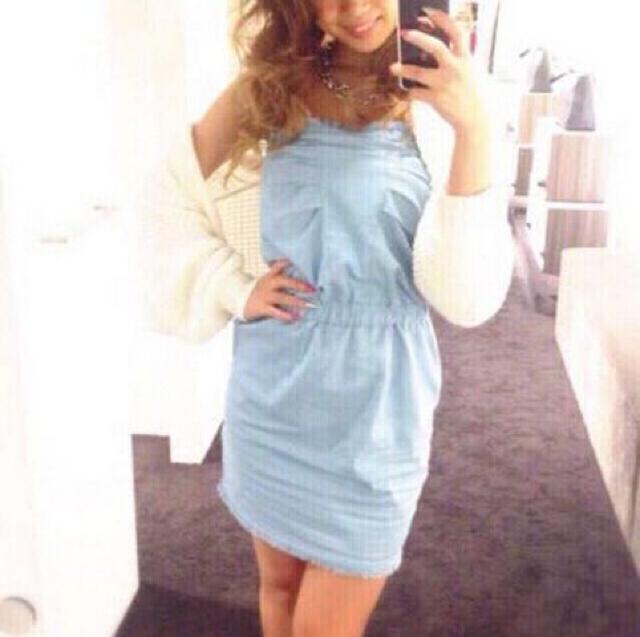 スタイルUP●定価5,990円●RESEXXY リゼクシー ●デニムベアミニワンピース●水色 デニムブルー < ブランド  スタイルUP●定価5,990円●RESEXXY リゼクシー ●デニムベアミニワンピース●水色 デニムブルー < ブランドの