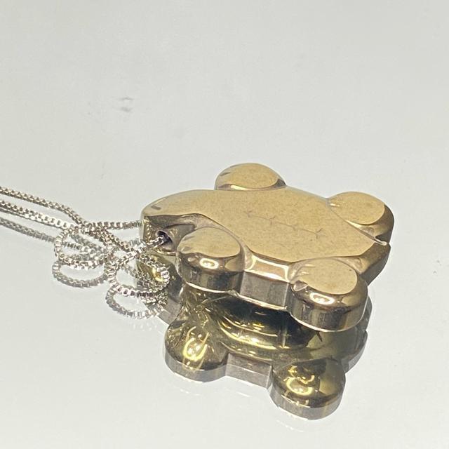 《No.T270》天然石パイライト 高品質 亀 ペンダントトップ ピンチェーン付き < 女性アクセサリー/時計  《No.T270》天然石パイライト 高品質 亀 ペンダントトップ ピンチェーン付き < 女性アクセサリー/時計の