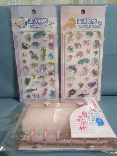 海洋動物ぷくぷくキャンディシールとキララメシールバインダー ピンク < インテリア/ライフ 海洋動物ぷくぷくキャンディシールとキララメシールバインダー ピンク < インテリア/ライフの