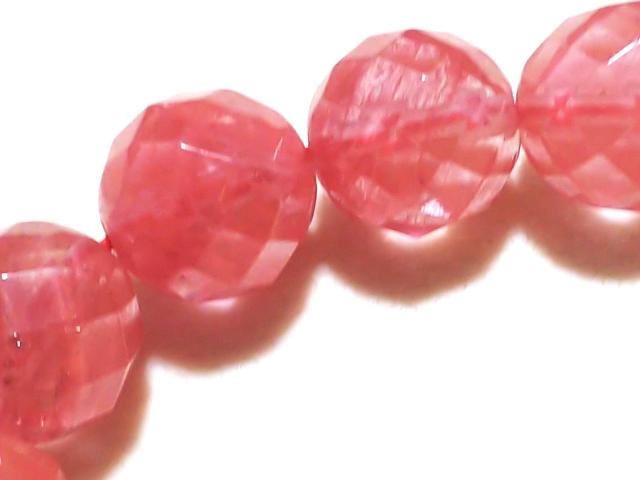 天然石★チェリークォーツ 10mm64面カット 半連 < 女性アクセサリー/時計 天然石★チェリークォーツ 10mm64面カット 半連 < 女性アクセサリー/時計の